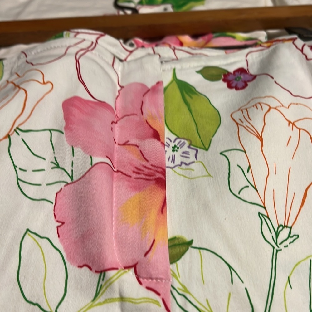 Pants top set floral ankle length tropical print never worn - Picture 9 of 10